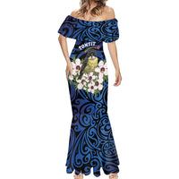 Tomtit New Zealand Personalised Mermaid Dress Miromiro Manuka Flower Maori Pattern LT22 - Polynesian Pride