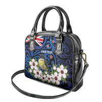 Tomtit New Zealand Personalised Shoulder Handbag Miromiro Manuka Flower Maori Pattern LT22 - Polynesian Pride