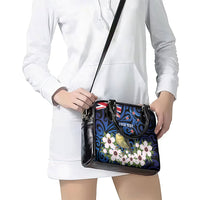 Tomtit New Zealand Personalised Shoulder Handbag Miromiro Manuka Flower Maori Pattern LT22 - Polynesian Pride