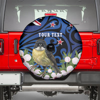 Tomtit New Zealand Personalised Spare Tire Cover Miromiro Manuka Flower Maori Pattern LT22 - Polynesian Pride