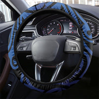 Tomtit New Zealand Steering Wheel Cover Miromiro Manuka Flower Maori Pattern LT22 - Polynesian Pride