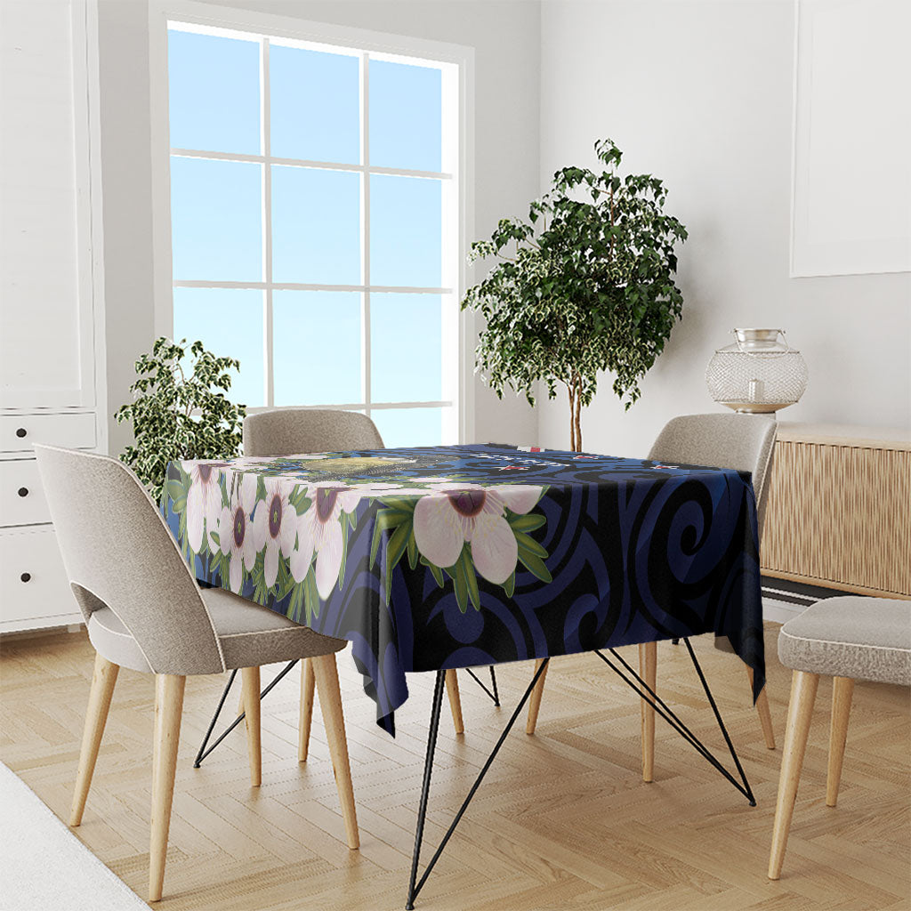 Tomtit New Zealand Personalised Tablecloth Miromiro Manuka Flower Maori Pattern LT22 - Polynesian Pride