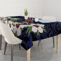 Tomtit New Zealand Personalised Tablecloth Miromiro Manuka Flower Maori Pattern LT22 - Polynesian Pride
