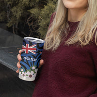 Tomtit New Zealand Personalised Tumbler Cup Miromiro Manuka Flower Maori Pattern