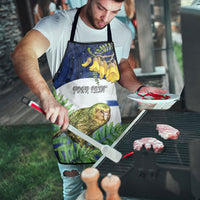 Kakapo New Zealand Personalised Apron Kowhai Flower Silver Fern Maori Pattern LT22 - Polynesian Pride
