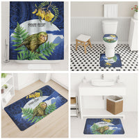 Kakapo New Zealand Personalised Bathroom Set Kowhai Flower Silver Fern Maori Pattern LT22 - Polynesian Pride