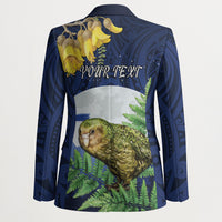 Kakapo New Zealand Personalised Blazer Kowhai Flower Silver Fern Maori Pattern LT22 - Polynesian Pride