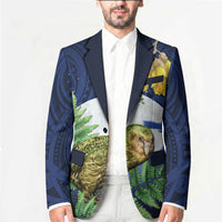 Kakapo New Zealand Personalised Blazer Kowhai Flower Silver Fern Maori Pattern LT22 - Polynesian Pride