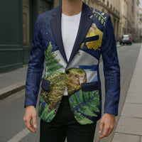 Kakapo New Zealand Personalised Blazer Kowhai Flower Silver Fern Maori Pattern LT22 - Polynesian Pride