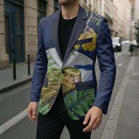 Kakapo New Zealand Personalised Blazer Kowhai Flower Silver Fern Maori Pattern LT22 - Polynesian Pride