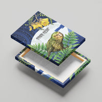 Kakapo New Zealand Personalised Canvas Wall Art Kowhai Flower Silver Fern Maori Pattern LT22 - Polynesian Pride