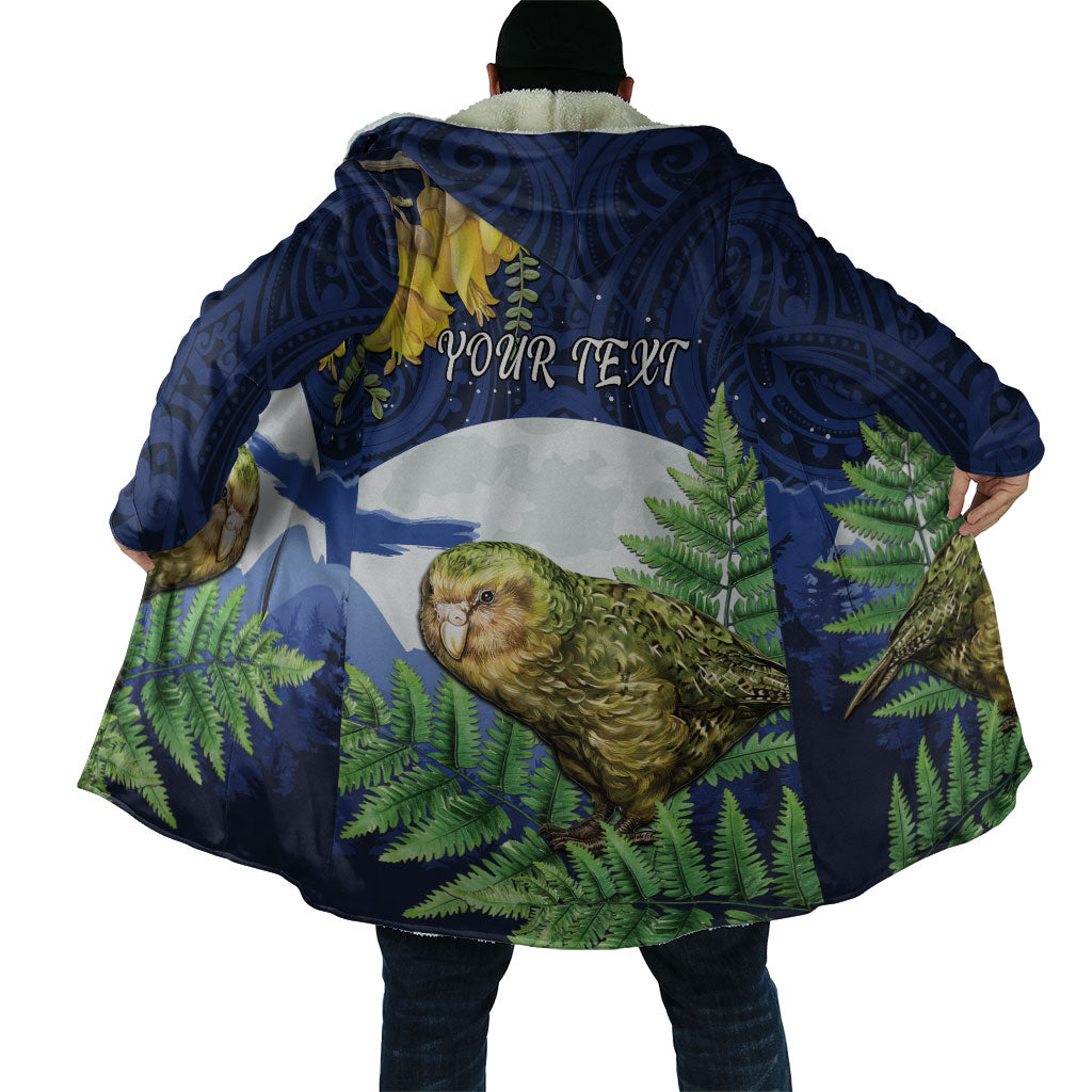 Kakapo New Zealand Personalised Cloak Kowhai Flower Silver Fern Maori Pattern LT22 - Polynesian Pride