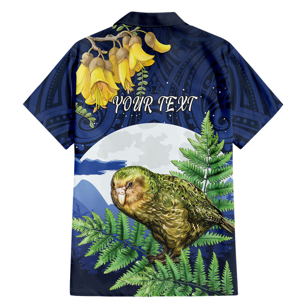 Kakapo New Zealand Personalised Family Matching Mermaid Dress and Hawaiian Shirt Kowhai Flower Silver Fern Maori Pattern