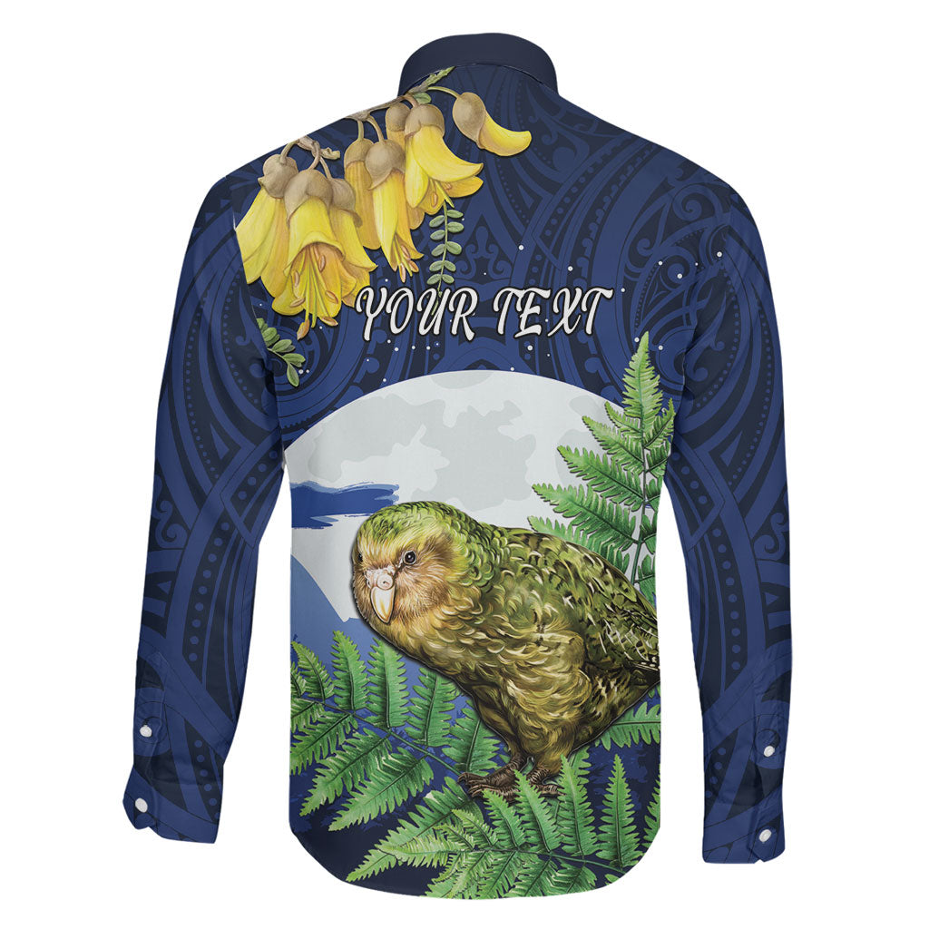 Kakapo New Zealand Personalised Family Matching Mermaid Dress and Hawaiian Shirt Kowhai Flower Silver Fern Maori Pattern