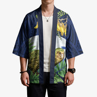 Kakapo New Zealand Personalised Kimono Kowhai Flower Silver Fern Maori Pattern LT22 - Polynesian Pride