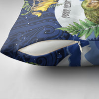 Kakapo New Zealand Personalised Pillow Cover Kowhai Flower Silver Fern Maori Pattern LT22 - Polynesian Pride