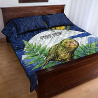 Kakapo New Zealand Personalised Quilt Bed Set Kowhai Flower Silver Fern Maori Pattern LT22 - Polynesian Pride