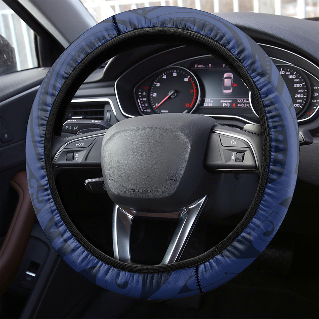 Kakapo New Zealand Steering Wheel Cover Kowhai Flower Silver Fern Maori Pattern LT22 - Polynesian Pride