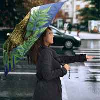 Kakapo New Zealand Personalised Umbrella Kowhai Flower Silver Fern Maori Pattern LT22 - Polynesian Pride
