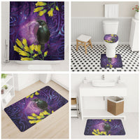 New Zealand Tui Bird Matariki Bathroom Set Kowhai Flower Silver Fern Galaxy Maori Pattern