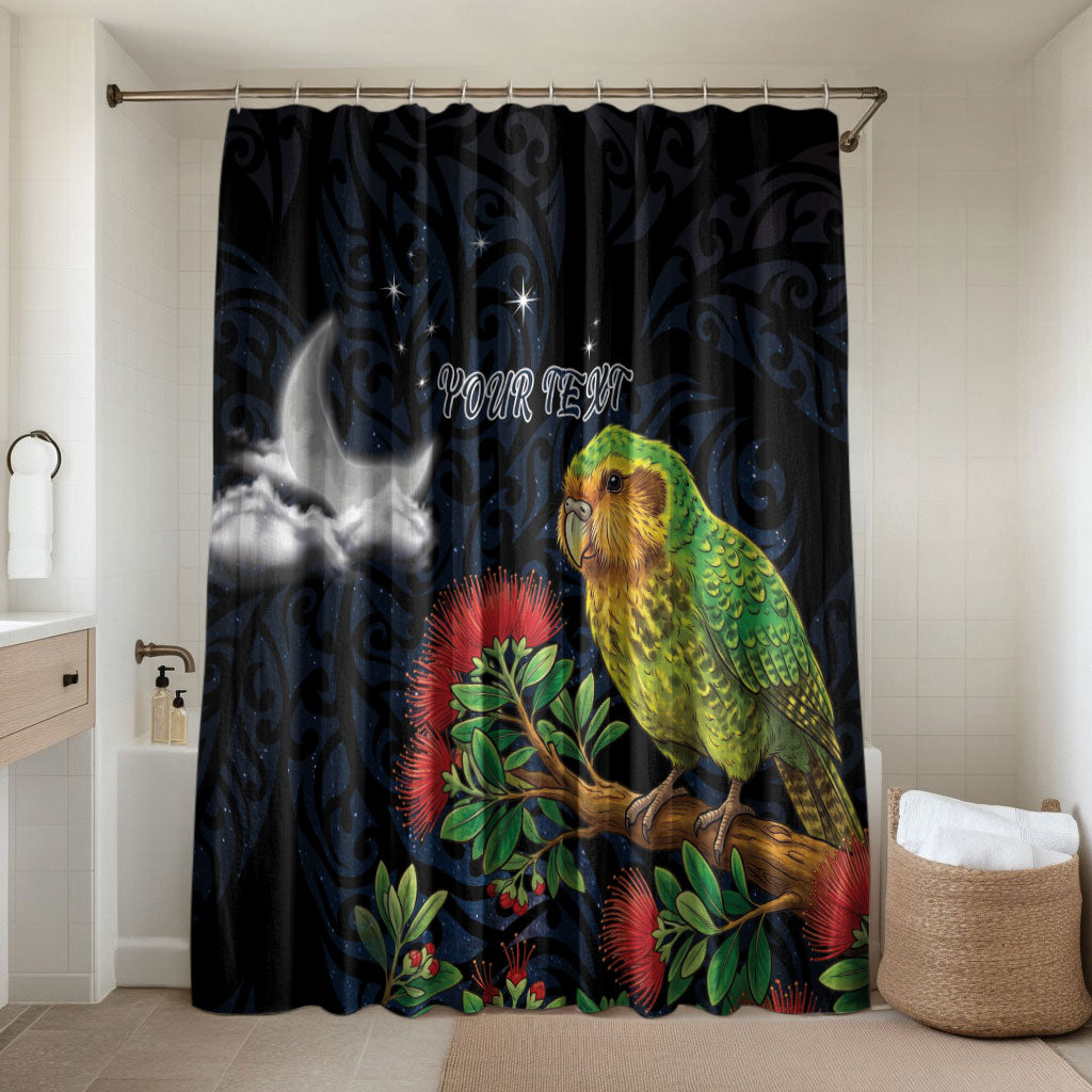 New Zealand Kakapo Matariki Personalised Bathroom Set Pohutukawa Flower Galaxy Maori Pattern