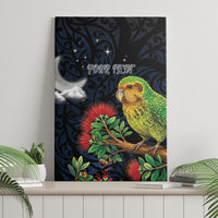 New Zealand Kakapo Matariki Personalised Canvas Wall Art Pohutukawa Flower Galaxy Maori Pattern LT22 - Polynesian Pride