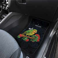 New Zealand Kakapo Matariki Personalised Car Mats Pohutukawa Flower Galaxy Maori Pattern LT22 - Polynesian Pride