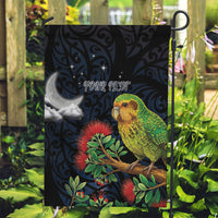 New Zealand Kakapo Matariki Personalised Garden Flag Pohutukawa Flower Galaxy Maori Pattern