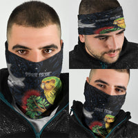 New Zealand Kakapo Matariki Personalised Neck Gaiter Pohutukawa Flower Galaxy Maori Pattern LT22 - Polynesian Pride