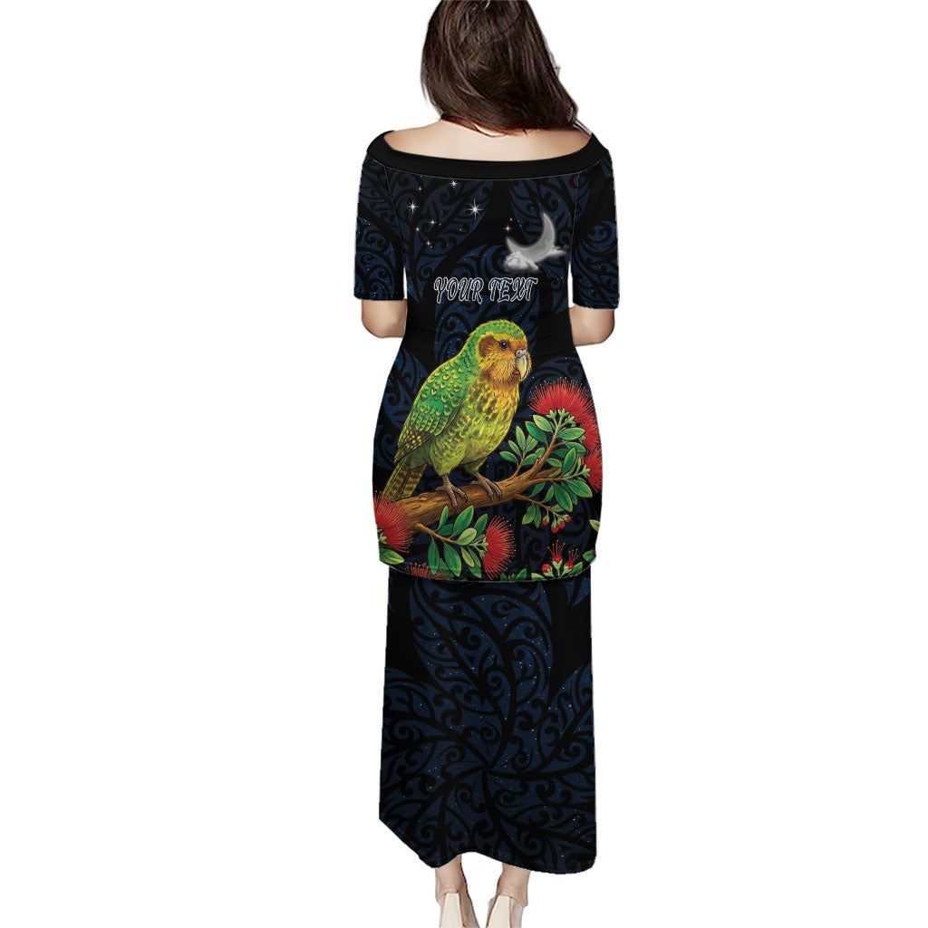 New Zealand Kakapo Matariki Personalised Puletasi Pohutukawa Flower Galaxy Maori Pattern LT22 - Polynesian Pride