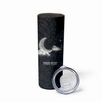 New Zealand Kakapo Matariki Personalised Skinny Tumbler Pohutukawa Flower Galaxy Maori Pattern
