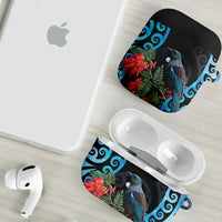 Tui Bird Kakabeak New Zealand AirPods Case Clianthus Galaxy Maori Koru Pattern LT22 - Polynesian Pride