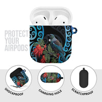 Tui Bird Kakabeak New Zealand AirPods Case Clianthus Galaxy Maori Koru Pattern LT22 - Polynesian Pride