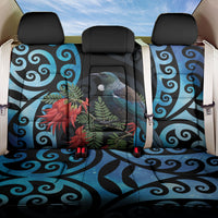 Tui Bird Kakabeak New Zealand Back Car Seat Cover Clianthus Galaxy Maori Koru Pattern LT22 One Size Blue - Polynesian Pride