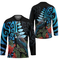 Tui Bird Kakabeak New Zealand Hockey Jersey Clianthus Galaxy Maori Koru Pattern LT22 - Polynesian Pride