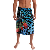 Tui Bird Kakabeak New Zealand Lavalava Clianthus Galaxy Maori Koru Pattern LT22 Blue - Polynesian Pride