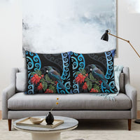 Tui Bird Kakabeak New Zealand Pillow Cover Clianthus Galaxy Maori Koru Pattern LT22 - Polynesian Pride