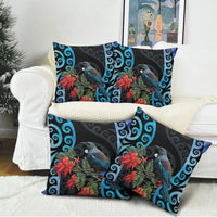 Tui Bird Kakabeak New Zealand Pillow Cover Clianthus Galaxy Maori Koru Pattern LT22 - Polynesian Pride