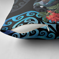 Tui Bird Kakabeak New Zealand Pillow Cover Clianthus Galaxy Maori Koru Pattern LT22 - Polynesian Pride