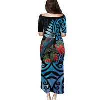 Tui Bird Kakabeak New Zealand Puletasi Clianthus Galaxy Maori Koru Pattern LT22 - Polynesian Pride
