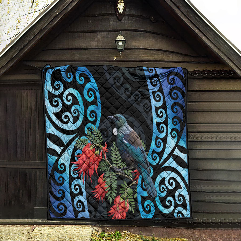 Tui Bird Kakabeak New Zealand Quilt Clianthus Galaxy Maori Koru Pattern