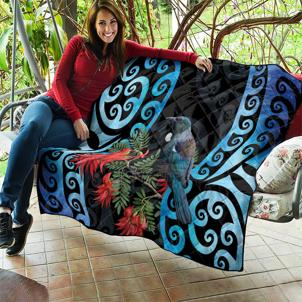 Tui Bird Kakabeak New Zealand Quilt Clianthus Galaxy Maori Koru Pattern
