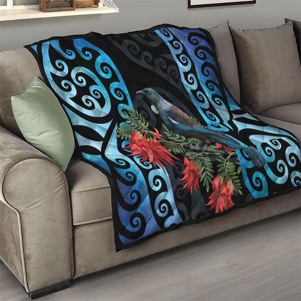 Tui Bird Kakabeak New Zealand Quilt Clianthus Galaxy Maori Koru Pattern