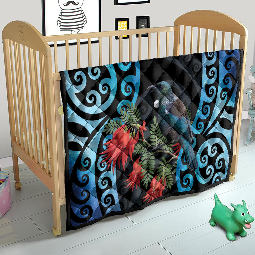 Tui Bird Kakabeak New Zealand Quilt Clianthus Galaxy Maori Koru Pattern