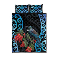 Tui Bird Kakabeak New Zealand Quilt Bed Set Clianthus Galaxy Maori Koru Pattern LT22 - Polynesian Pride