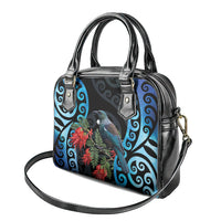 Tui Bird Kakabeak New Zealand Shoulder Handbag Clianthus Galaxy Maori Koru Pattern LT22 - Polynesian Pride