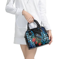 Tui Bird Kakabeak New Zealand Shoulder Handbag Clianthus Galaxy Maori Koru Pattern LT22 - Polynesian Pride