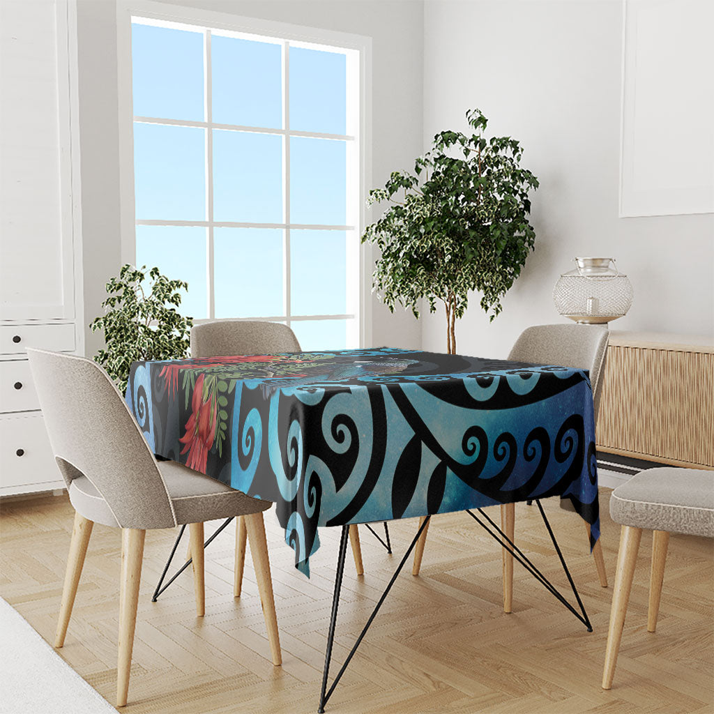 Tui Bird Kakabeak New Zealand Tablecloth Clianthus Galaxy Maori Koru Pattern LT22 - Polynesian Pride