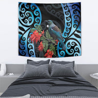 Tui Bird Kakabeak New Zealand Tapestry Clianthus Galaxy Maori Koru Pattern LT22 - Polynesian Pride