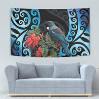 Tui Bird Kakabeak New Zealand Tapestry Clianthus Galaxy Maori Koru Pattern LT22 - Polynesian Pride